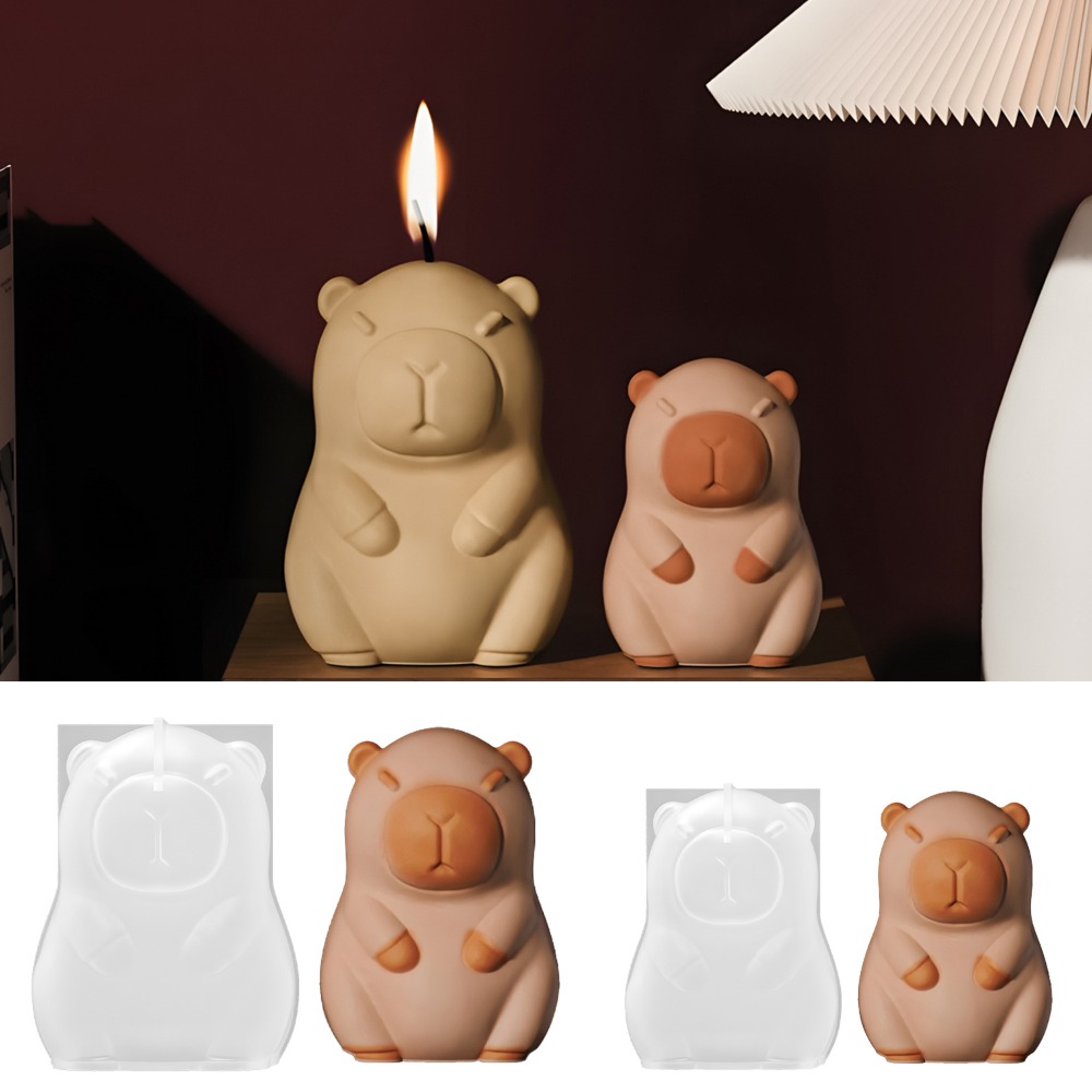 Candle Making Ingredients - Staande Capibara geurkaars siliconen mal 3D