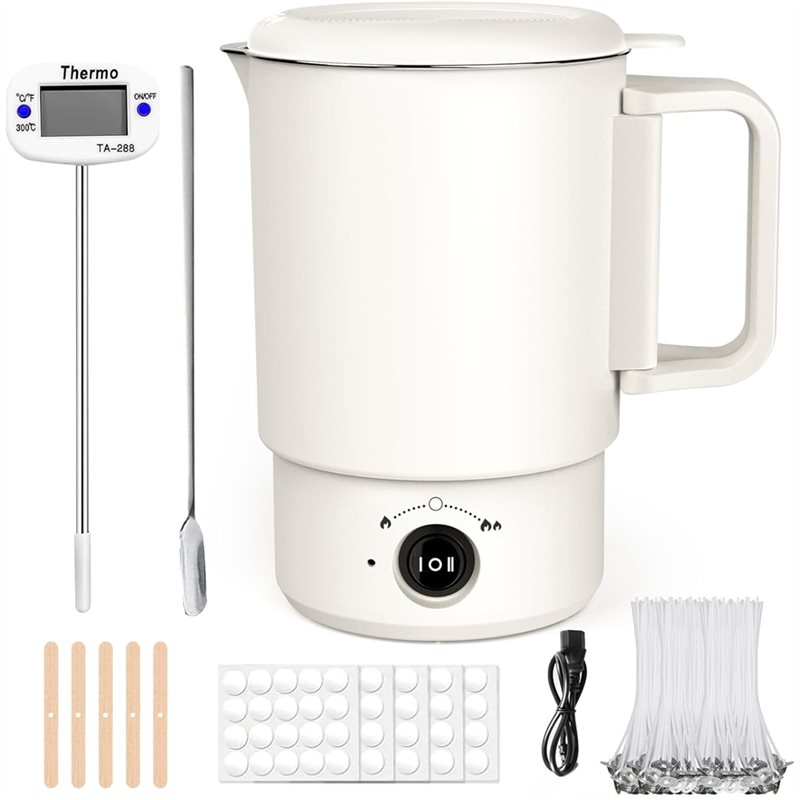 Candle Making Uk - A47U Elektrische Wasmeltpotset Met Thermometer 800ML