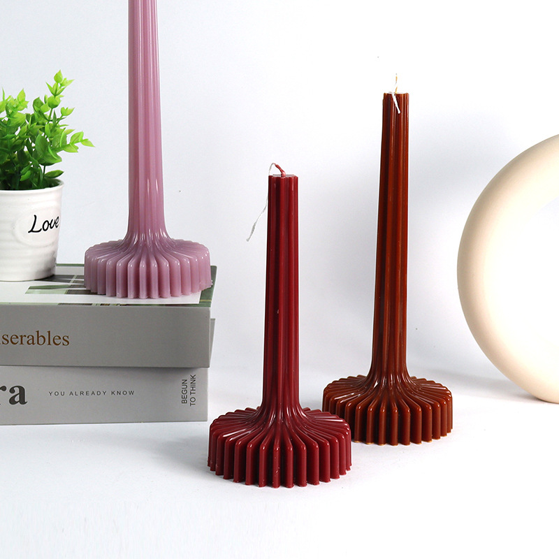 Candle Making Pot - 3D Vaasvormige Kaarsvorm DIY Gestreepte Kolom