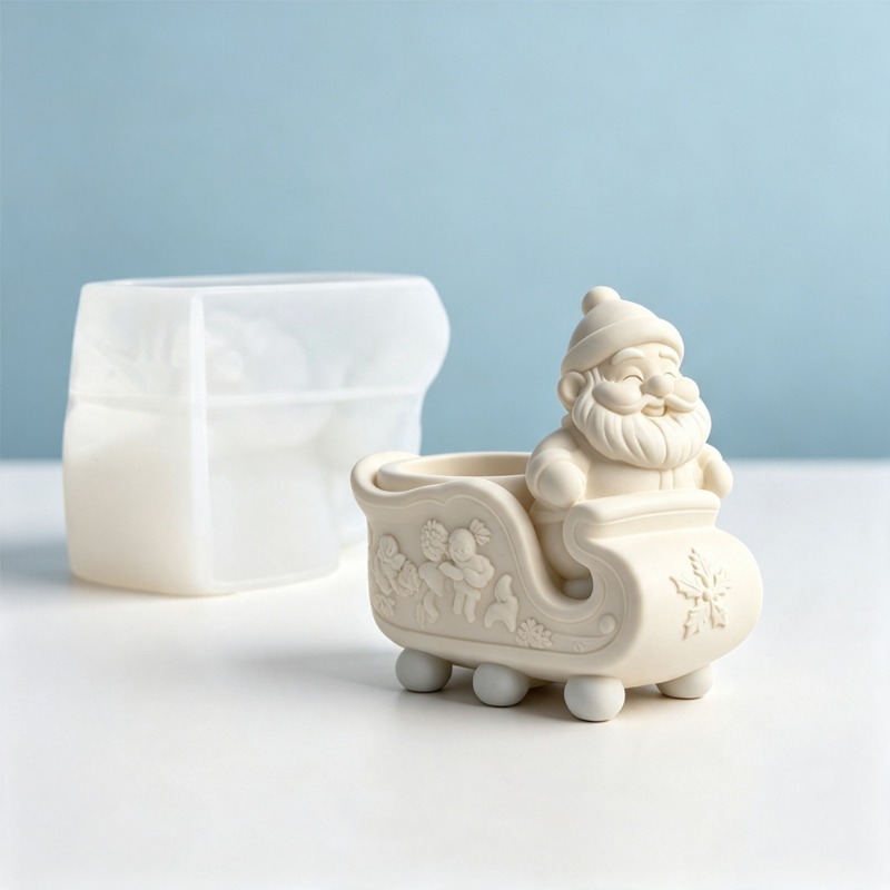 Kerstman-slede siliconen mal D - Candle Making Pot recensie en prijs