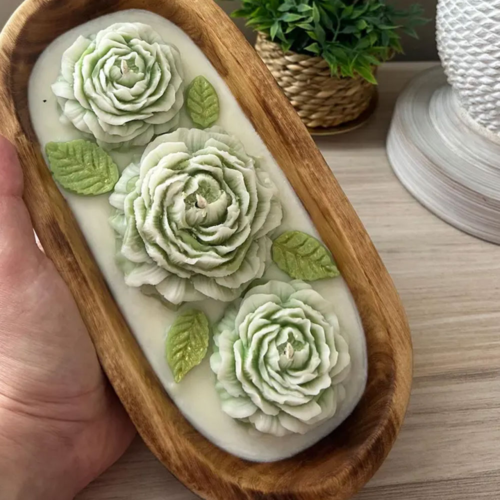 Pioenroos Siliconen Kaars Mall - Candle Making Austin recensie en prijs