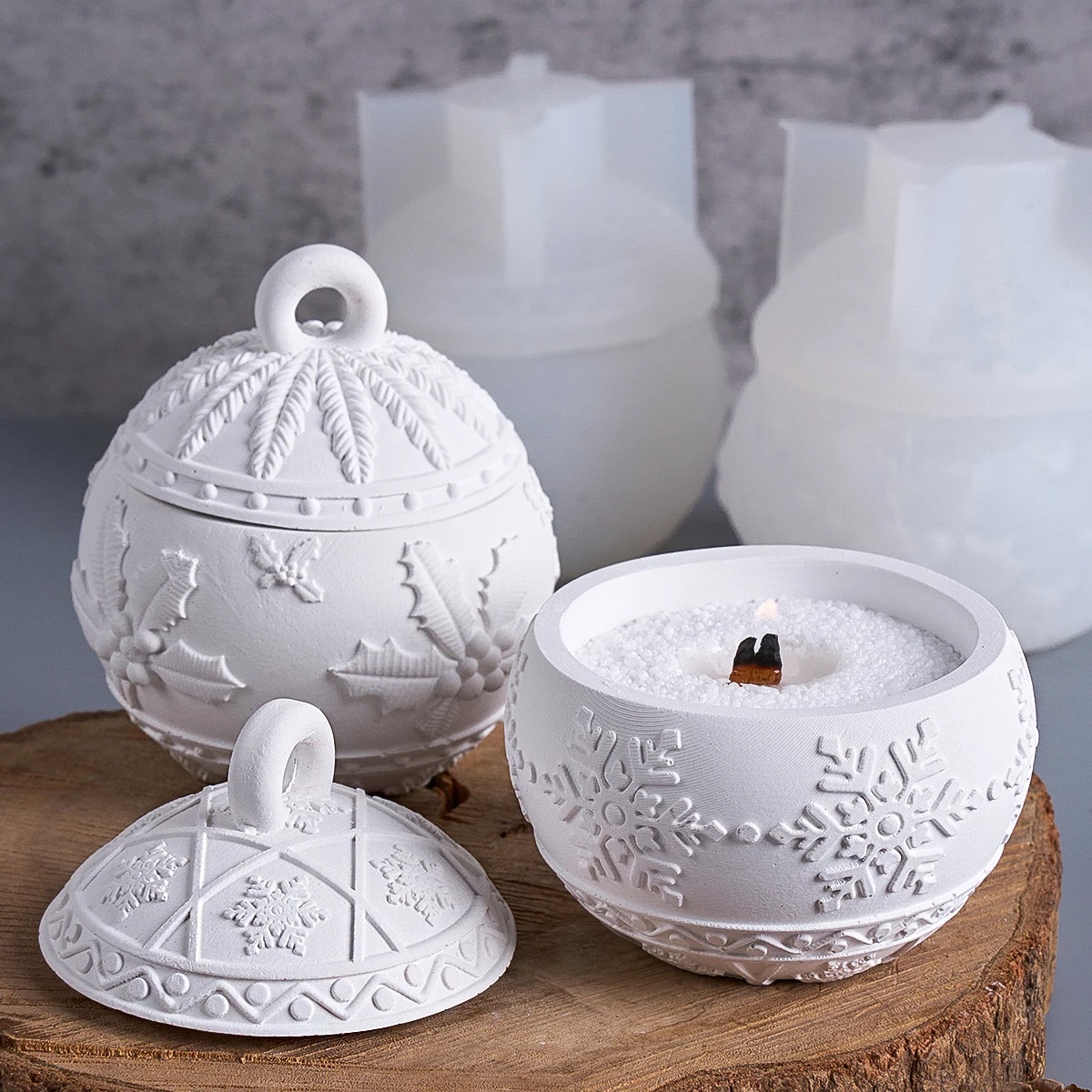 Kerst Ronde Bal Kaars Pot Sili - Candle Making Kit Xmas recensie en prijs