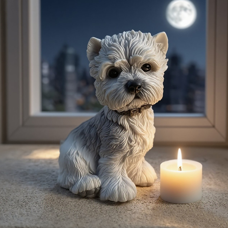 Schattige puppyhond West Highl - Candle Making Yorkshire recensie en prijs