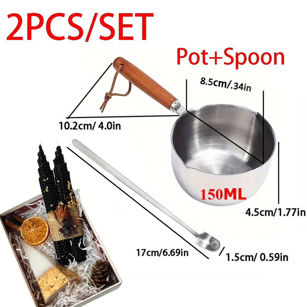 2 STUKS/SET Houten Handvat Was - Candle Making Pot recensie en prijs